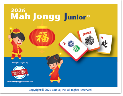 2026 Mah Jongg Junior Card(an easy card specially designed for teaching children)