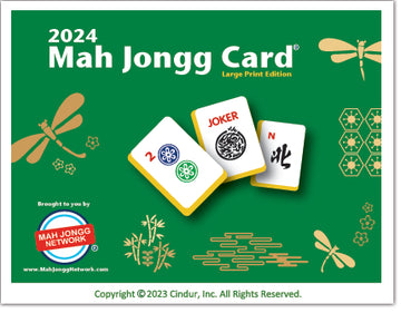 Mah Jongg Large Print Card